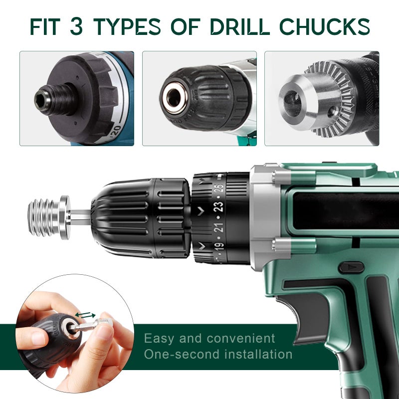 GOH DODD Power Scrub Pads Drill Attachment, GOH DODD 15 Pieces 5 Inch Headlight Restoration Kit Cleaning Kit Scouring Pads with Baker and Universal Shaft for Kitchen, Bathroom, Grout, Carpet, Tub, Grill, Tile - Image 3